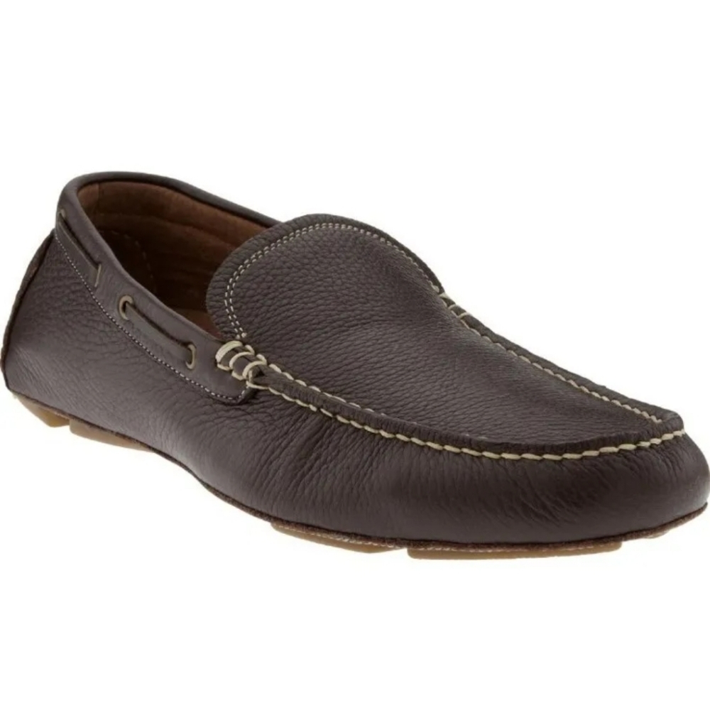 BANANA REPUBLIC Men's Garrett Brown Leather Loafers Shoes
